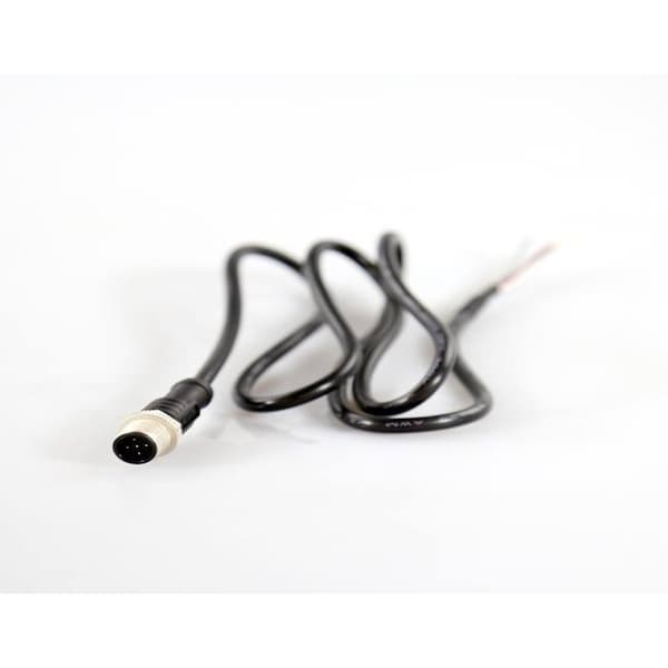 M12 A Code 5P Male to open end, 1 Meter, Wire. 22 gauge